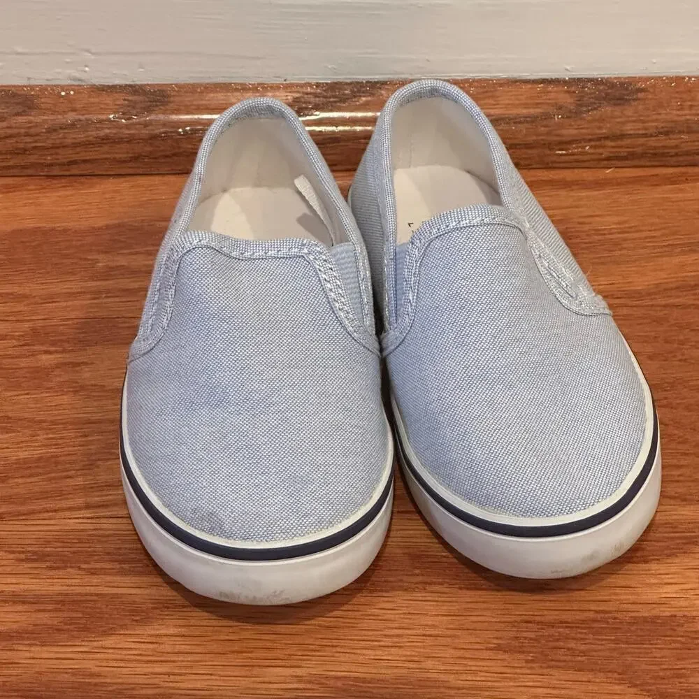 Janie and Jack Twill Slip On Sneakers sz 7 Toddler
